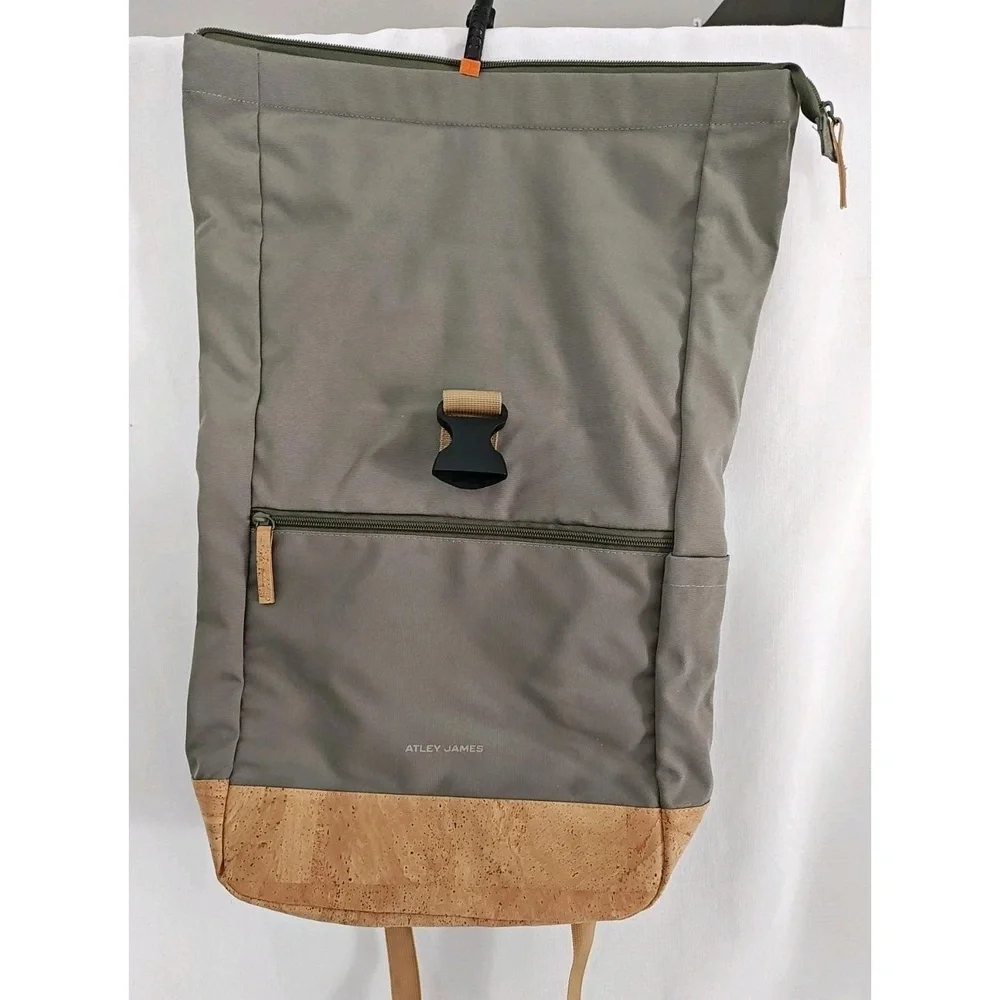 Atley James Dakota Backpack Tan Brown Cork New Minimalist Bag Satchel‎